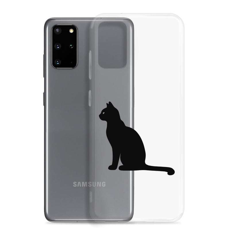 samsung clear cases lucky black cat design 