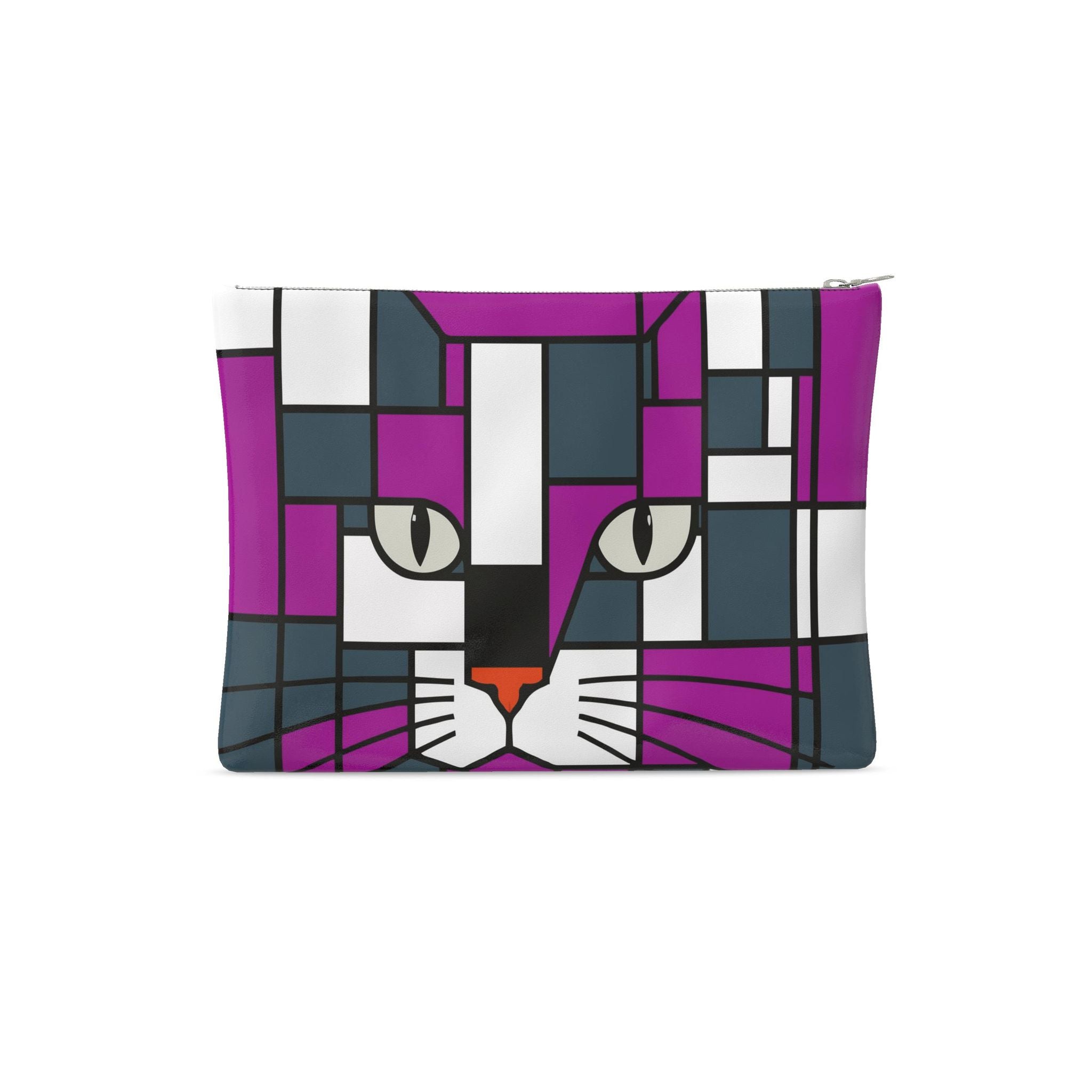 Cosmic & Moonlight Double-Sided design Leather Clutch Bag