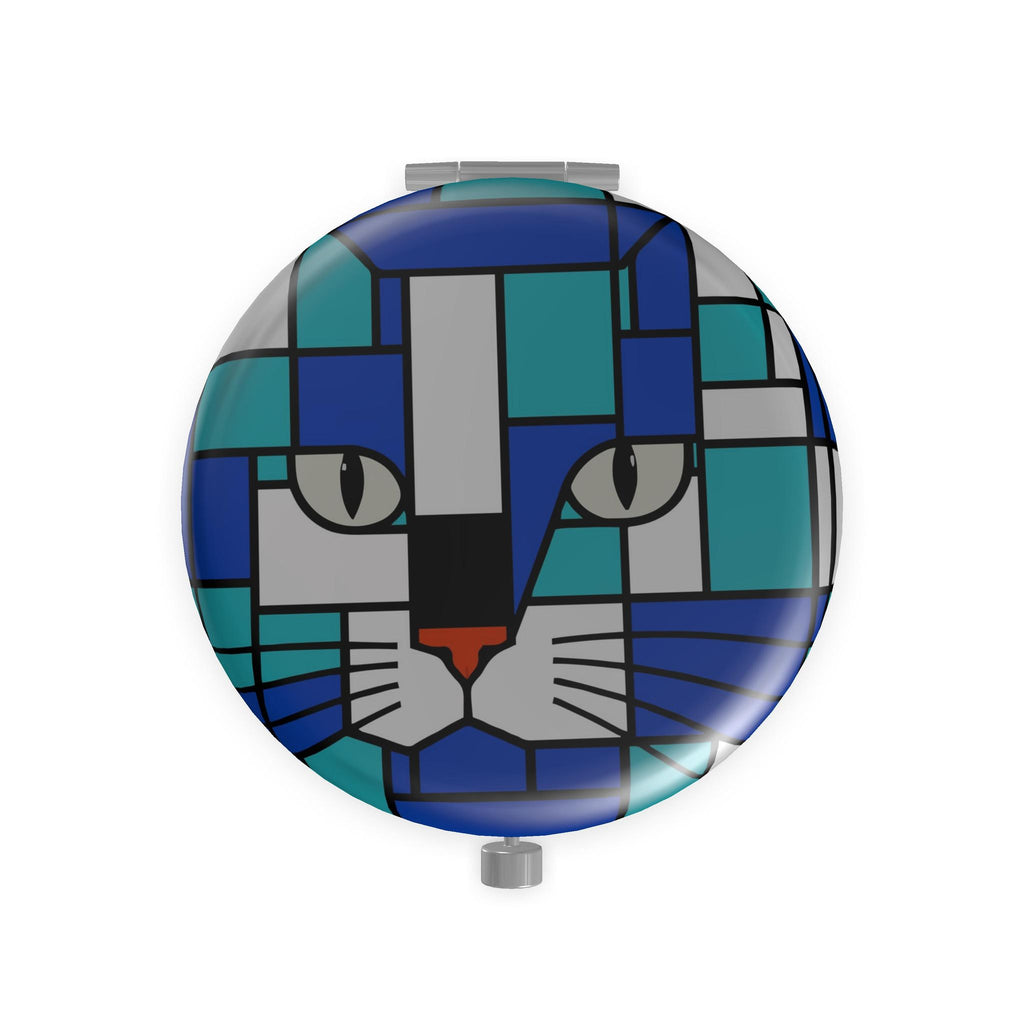 Seaside Sea Blue Metal Compact Mirror