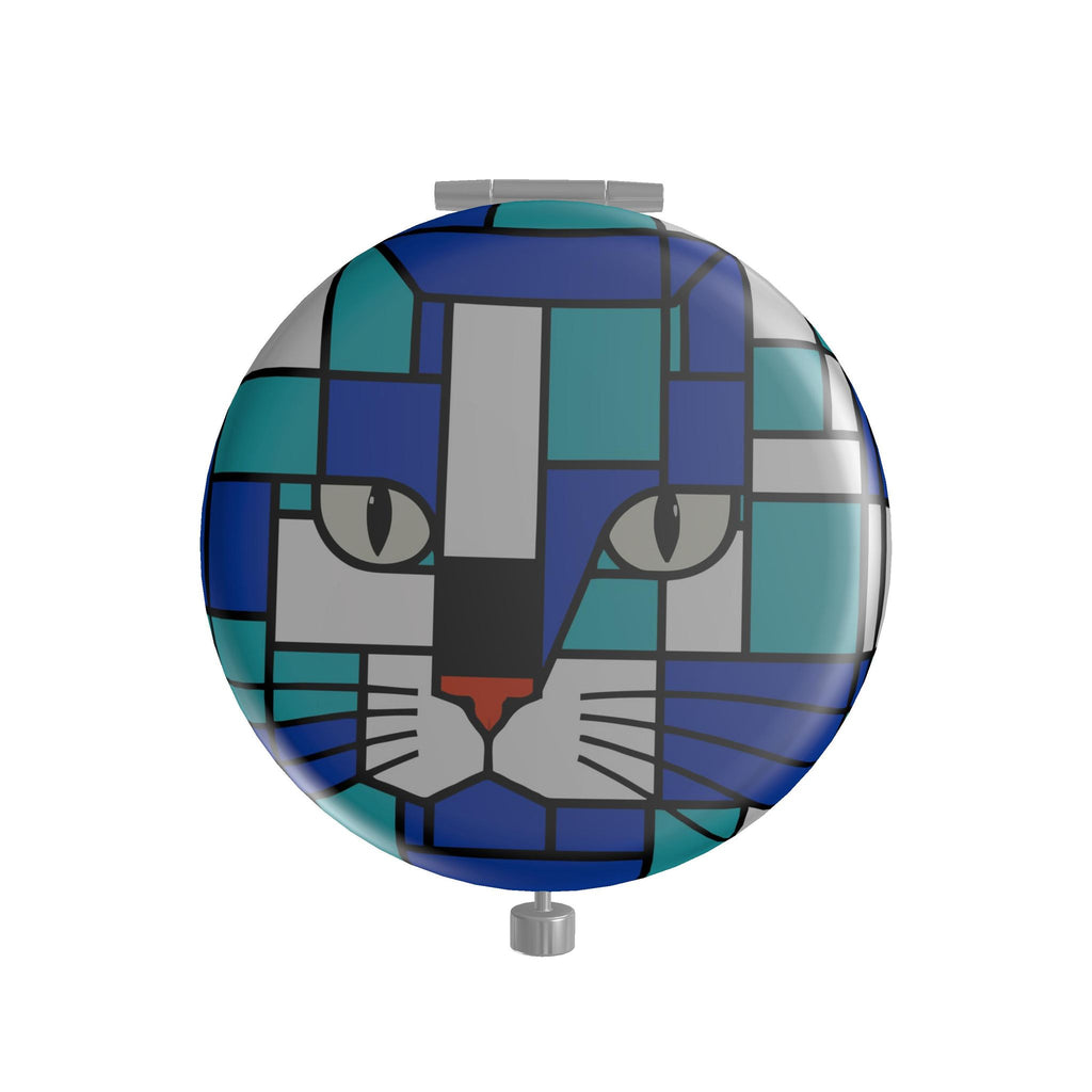 Seaside Sea Blue Metal Compact Mirror