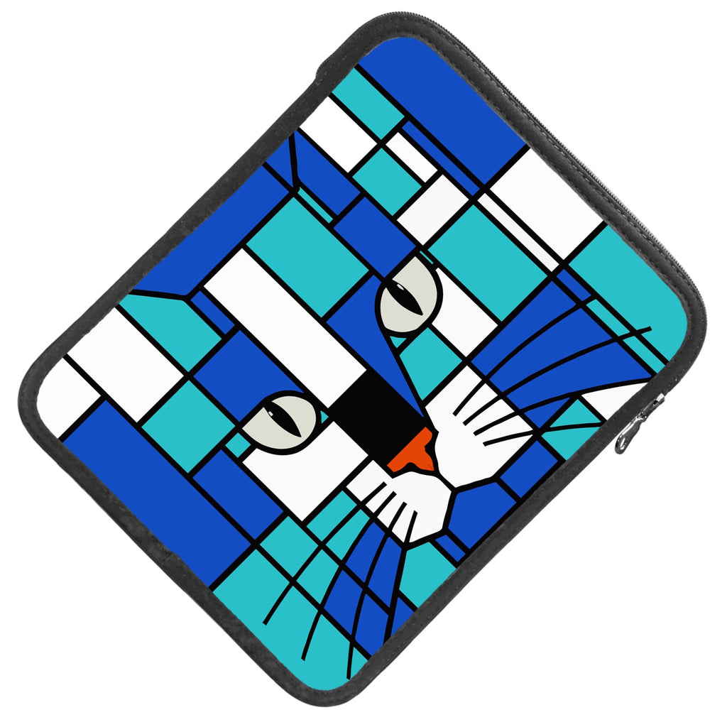 Aqua & Seaside Double Print iPad Sleeve / Slip Case - Designer Padded Tablet Case