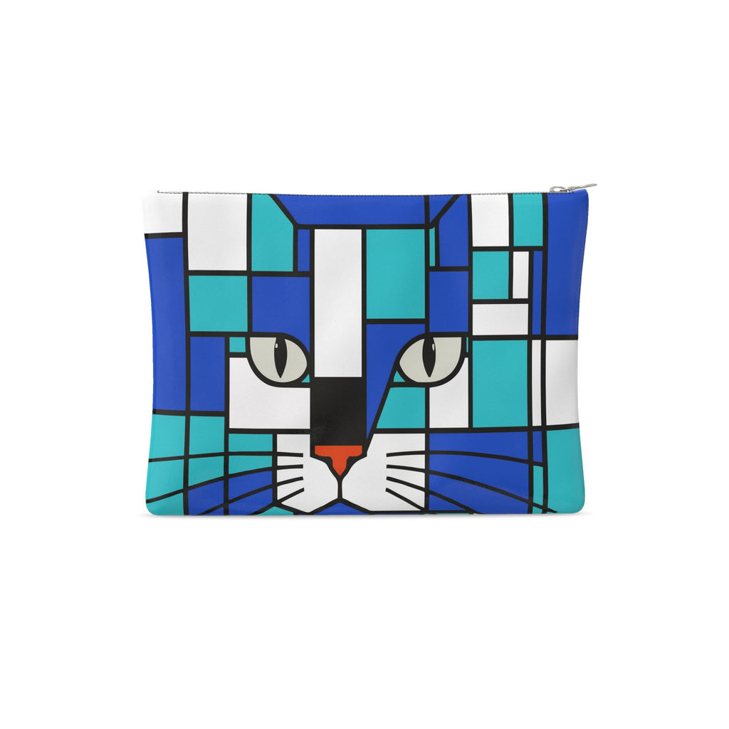 Rose Seaside Blues & Pinks Leather Clutch Bag