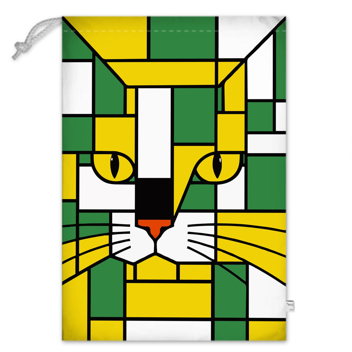 Jamaican Green & Gold Skismic Cat Toy Sack