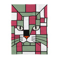 Forest Green & Terrcotta Cat Tea Towels