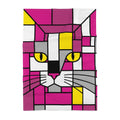 Candy Pink & Yellow Cat Tea Towels