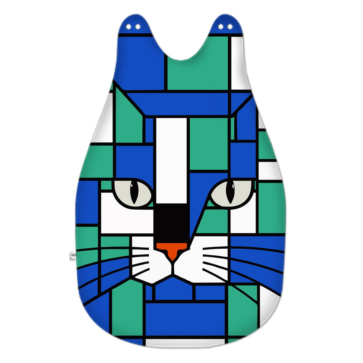 Aqua Blue & Green Cat Baby Sleeping Bag