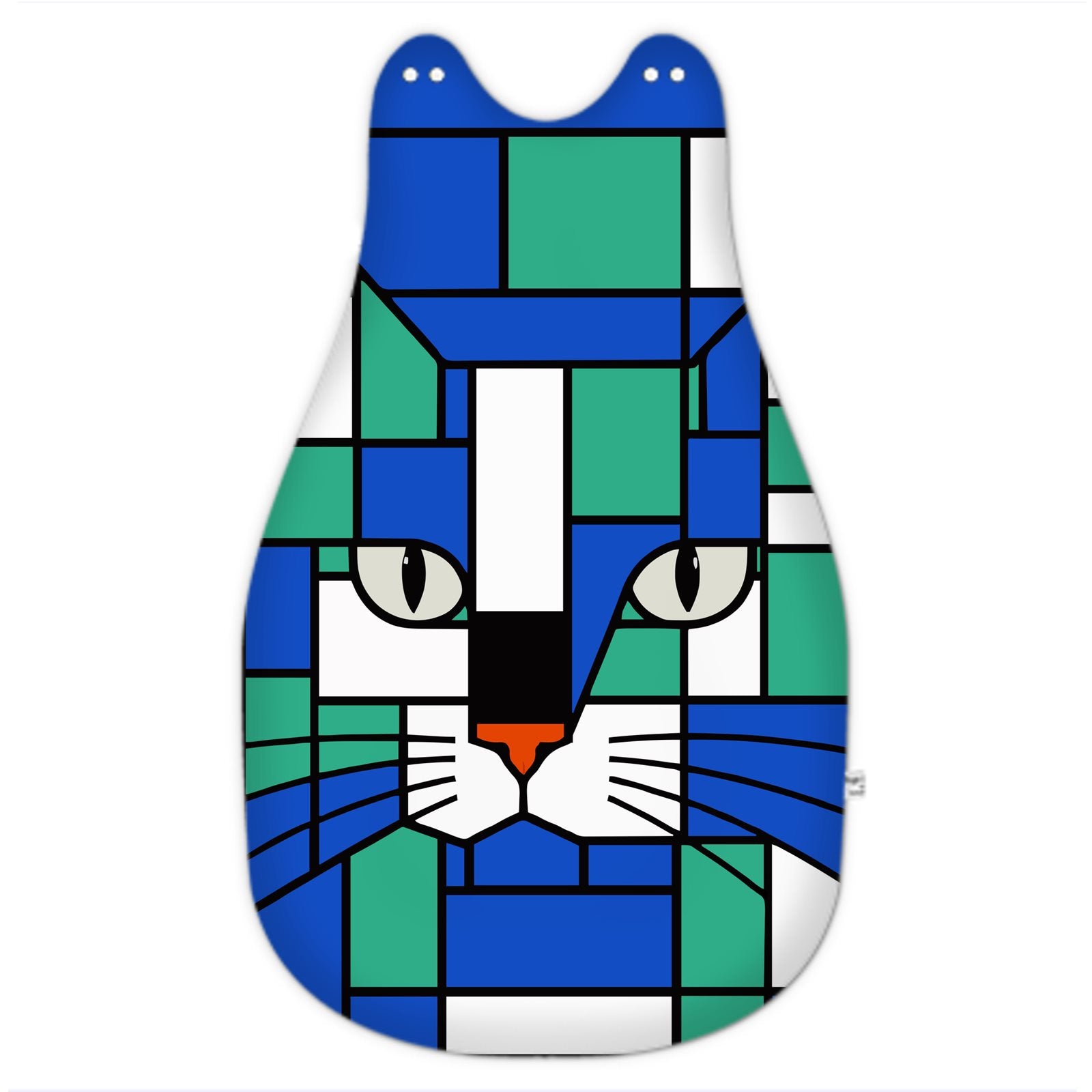 Aqua Blue & Green Cat Baby Sleeping Bag