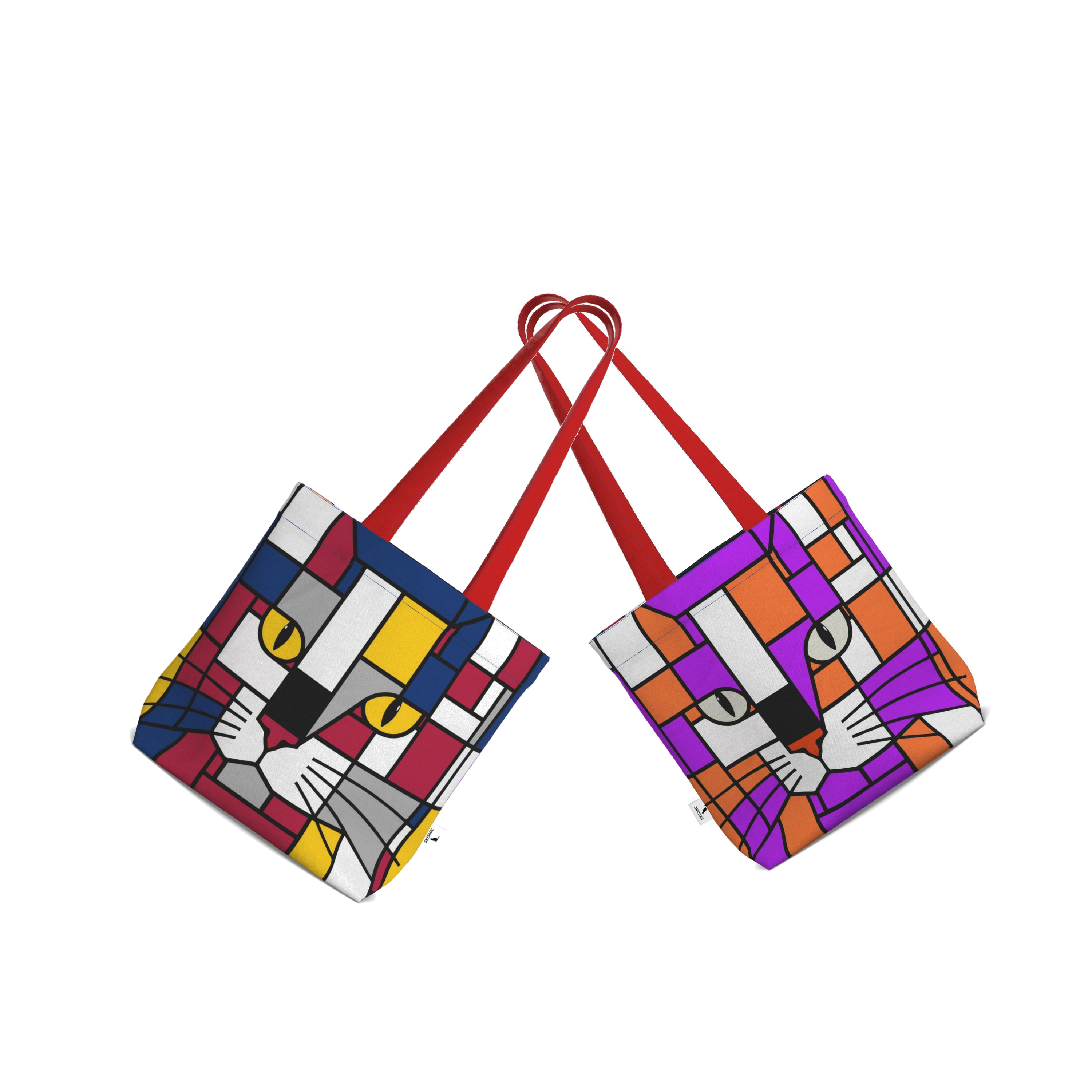 Carnival & Sunset - Two Prints for One Cotton Tote Bag