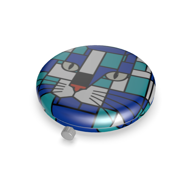 Seaside Metal Compact Mirror