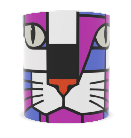 Cosmic Skismic Blue Magenta Ceramic Builders Mugs