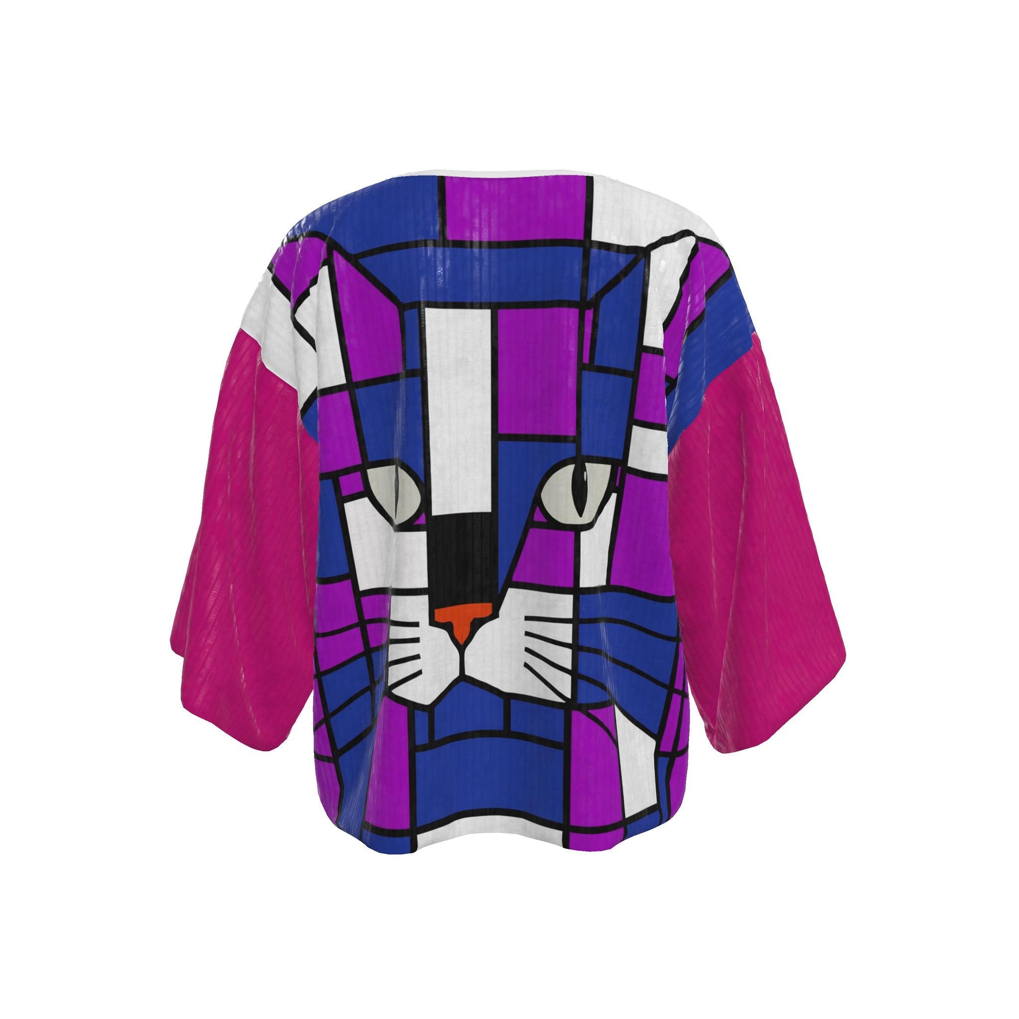 Cosmic Cat Kimono Jacket - Purple, Magenta & Blue