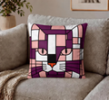 Premium Rose Pink Purple Velvet / Cotton-Linen Cushions