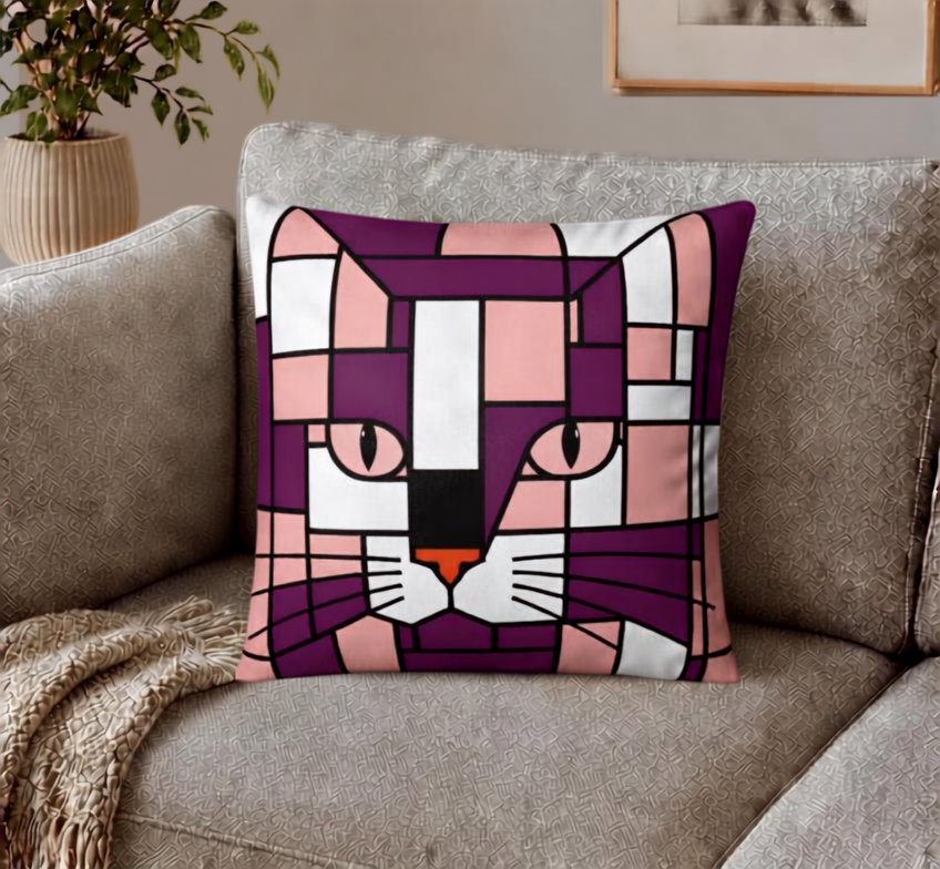 Premium Rose Pink Purple Velvet / Cotton-Linen Cushions