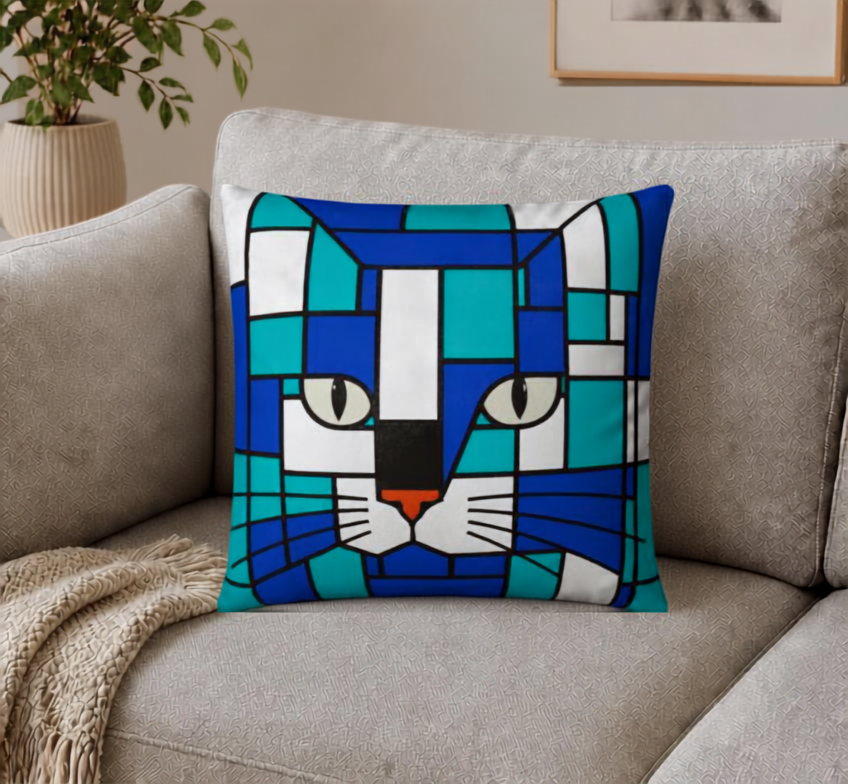 Premium Seaside Sea Blue Luxury Soft Velvet / Cotton-Linen Cushions