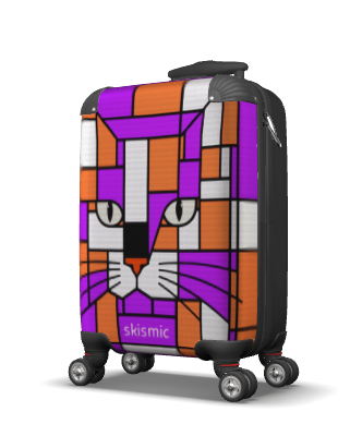 sunset kids purple orange trolley 4 wheeled case